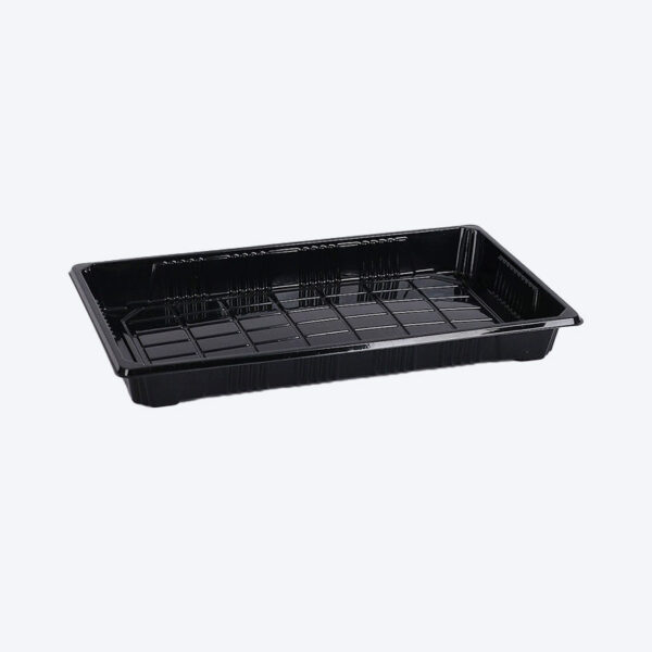 Miska na Sushi čierna 235 x 145 x 50 mm + viečko - B09