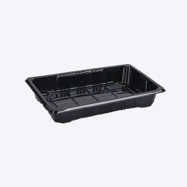 Miska na Sushi čierna 165 x 115 x 50 mm + viečko - B03