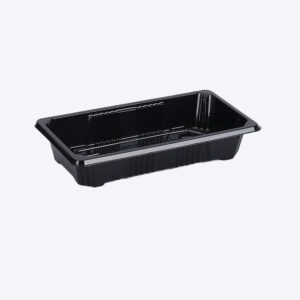 Miska na Sushi čierna 145x 85 x50 mm + viečko - B00