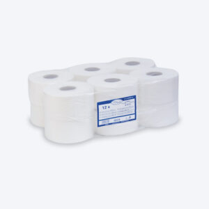 Toaletný papier 2vrstvý biely JUMBO Ø19cm 145m 645 útržkov - 60319