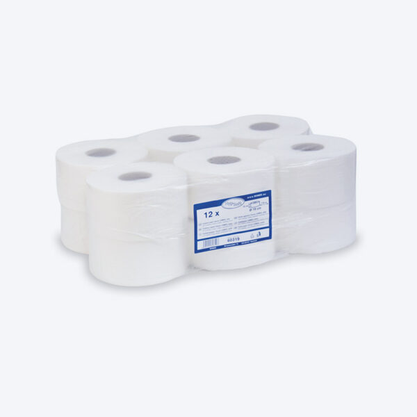Toaletný papier 2vrstvý biely JUMBO Ø19cm 145m 645 útržkov - 60319